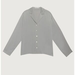 Oak + Fort Satin Button Up Blouse